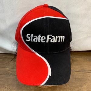 State Farm strapback hat cap red back 2010